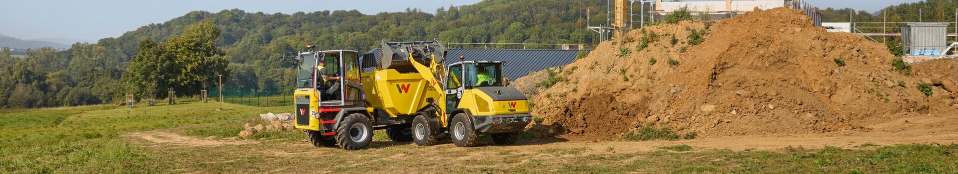 Radlader und Dumper im Einsatz im Vogtland